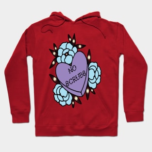 no scrubs floral heart Hoodie